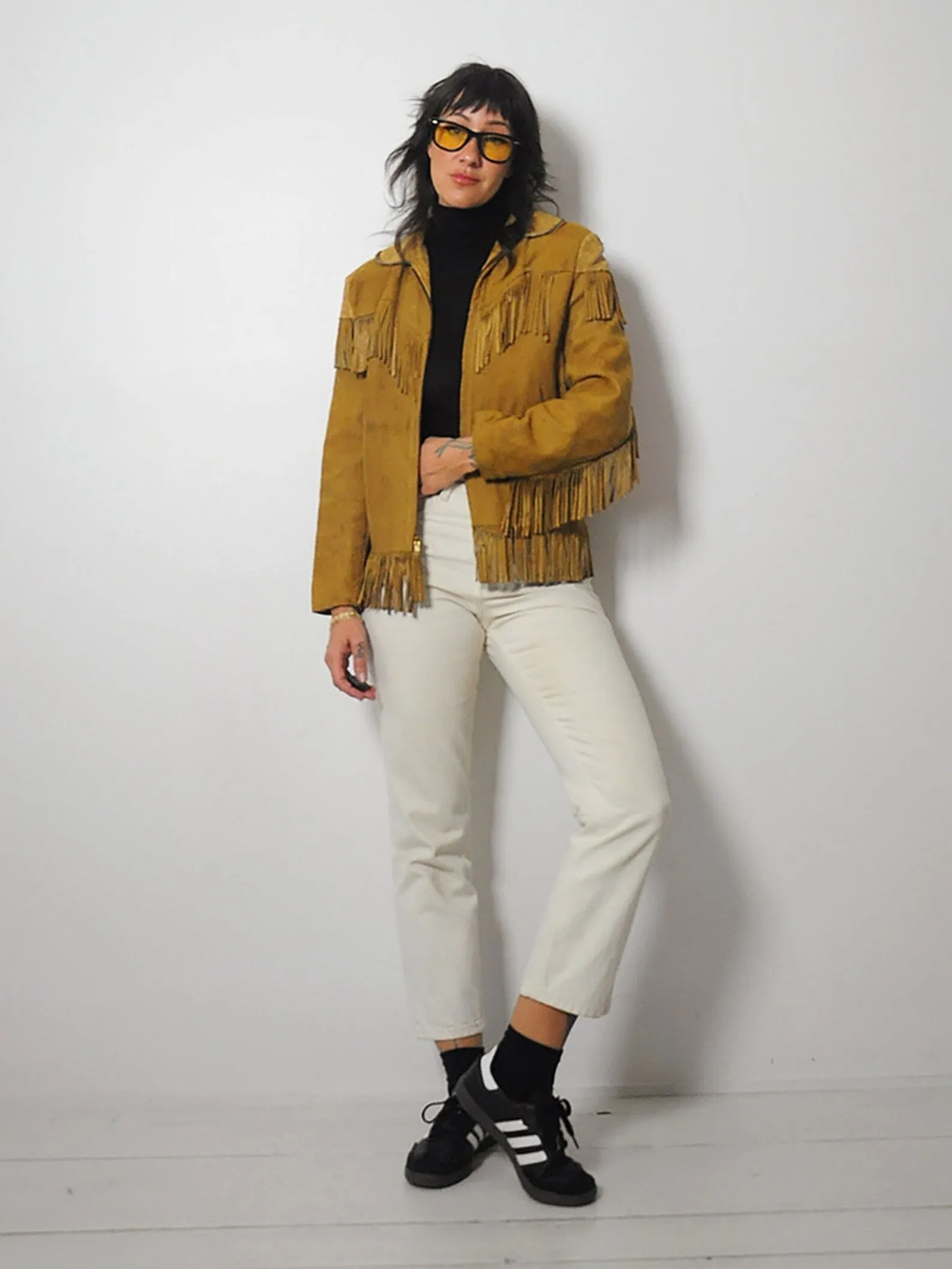 1940's Acorn Suede Fringe Jacket