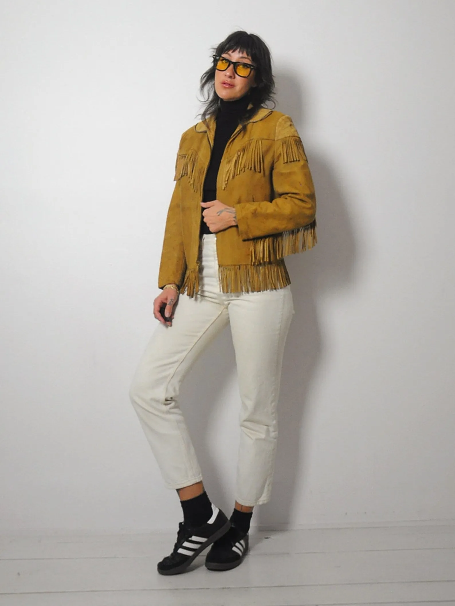 1940's Acorn Suede Fringe Jacket