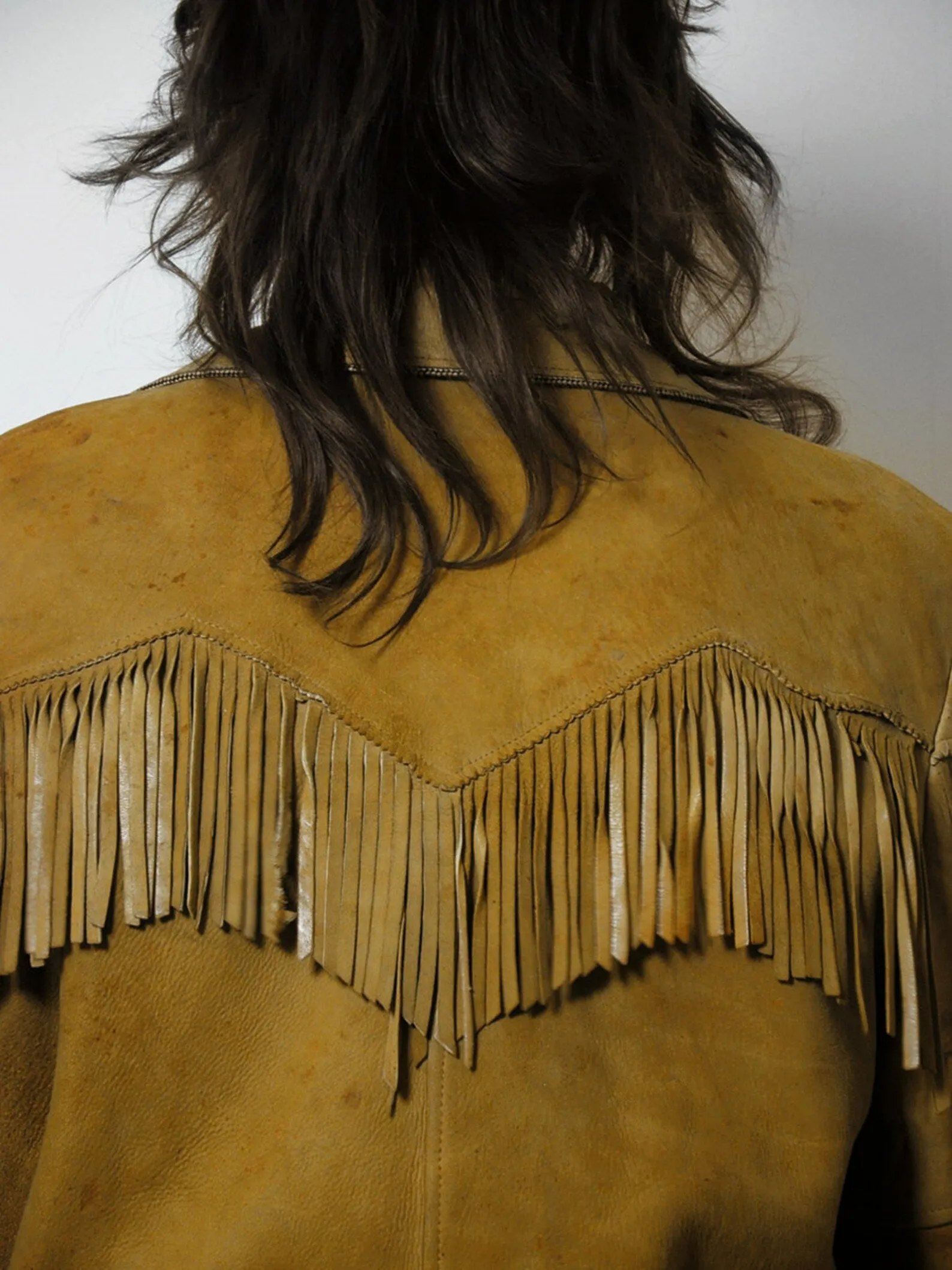 1940's Acorn Suede Fringe Jacket