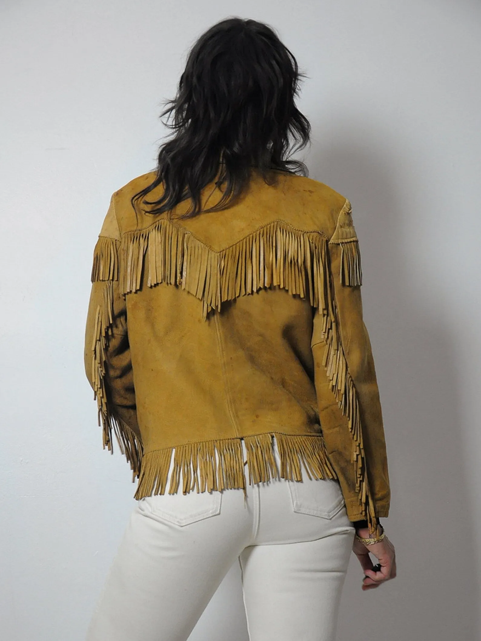 1940's Acorn Suede Fringe Jacket