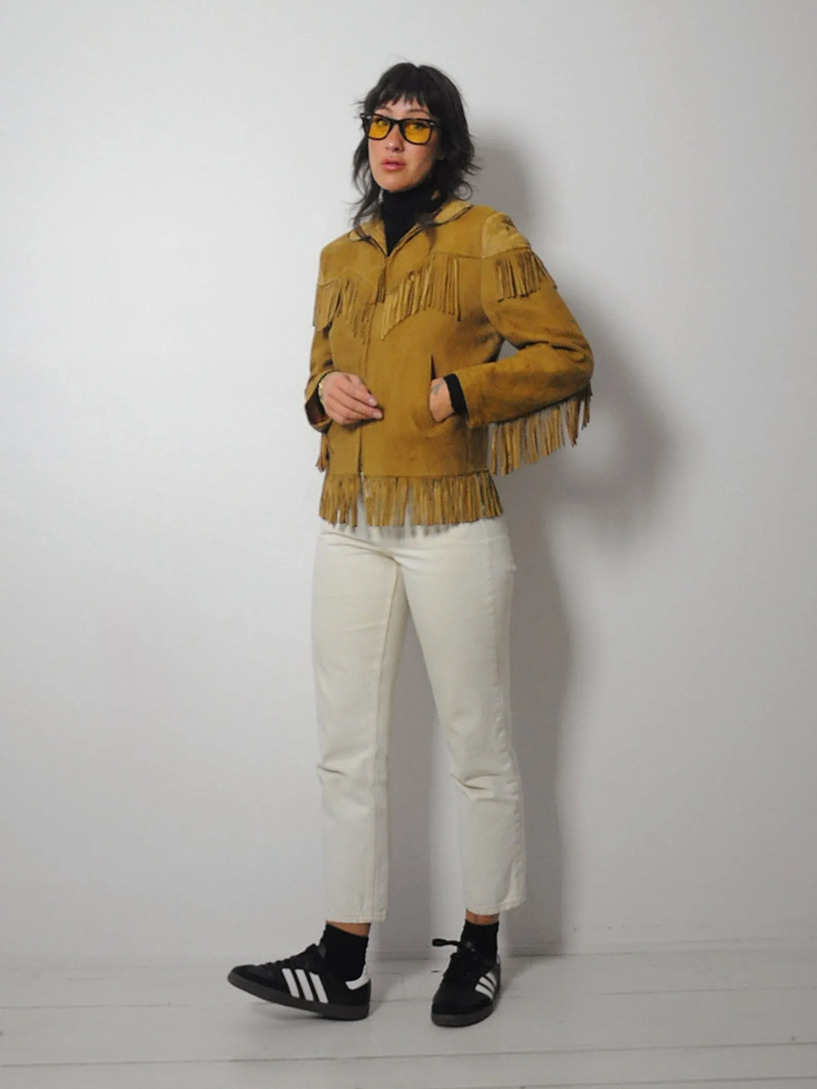 1940's Acorn Suede Fringe Jacket