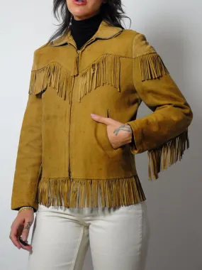 1940's Acorn Suede Fringe Jacket