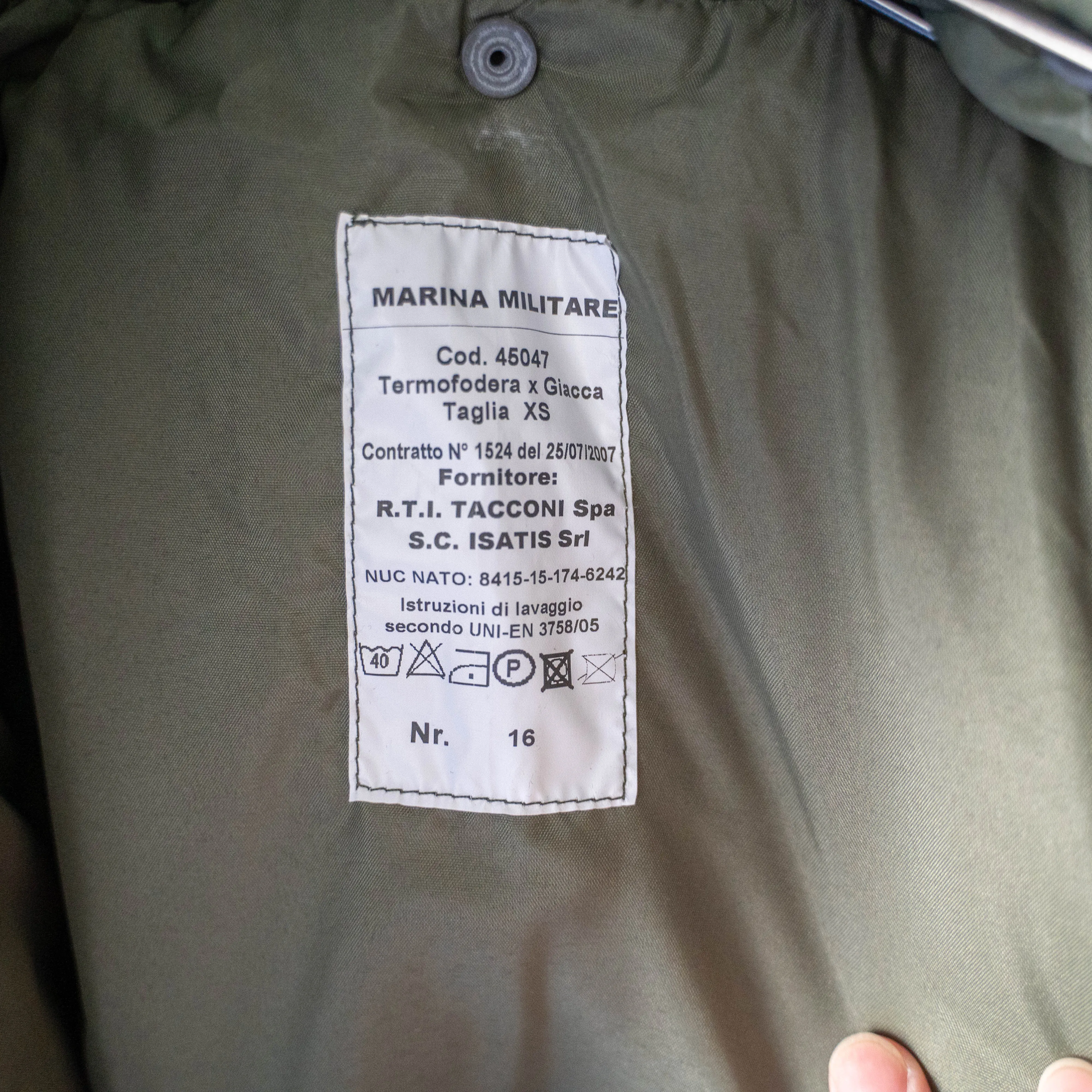 2000s Italian military green color deck jacket 'dead stock' -rare color-