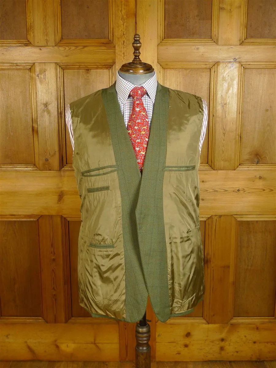 24/0977 redmayne bespoke green wp check wool country suit 42 short to regular