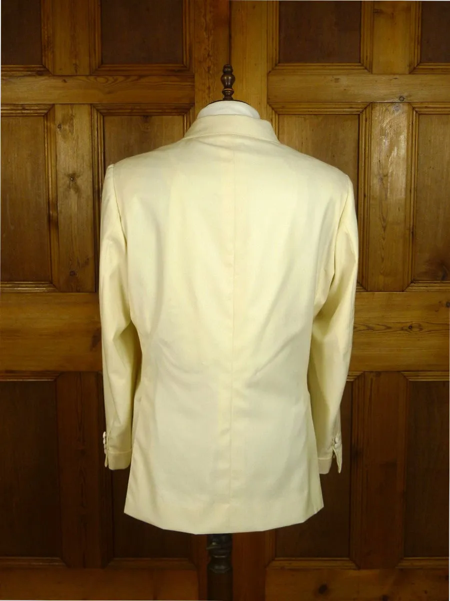 250724/028 immaculate 2020 kent haste savile row bespoke ivory dinner jacket w/ white grosgrain silk facings 50 regular