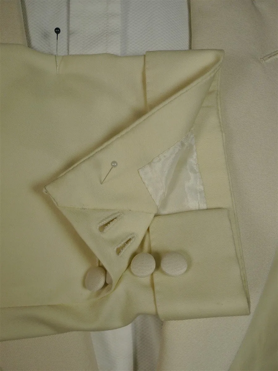 250724/028 immaculate 2020 kent haste savile row bespoke ivory dinner jacket w/ white grosgrain silk facings 50 regular