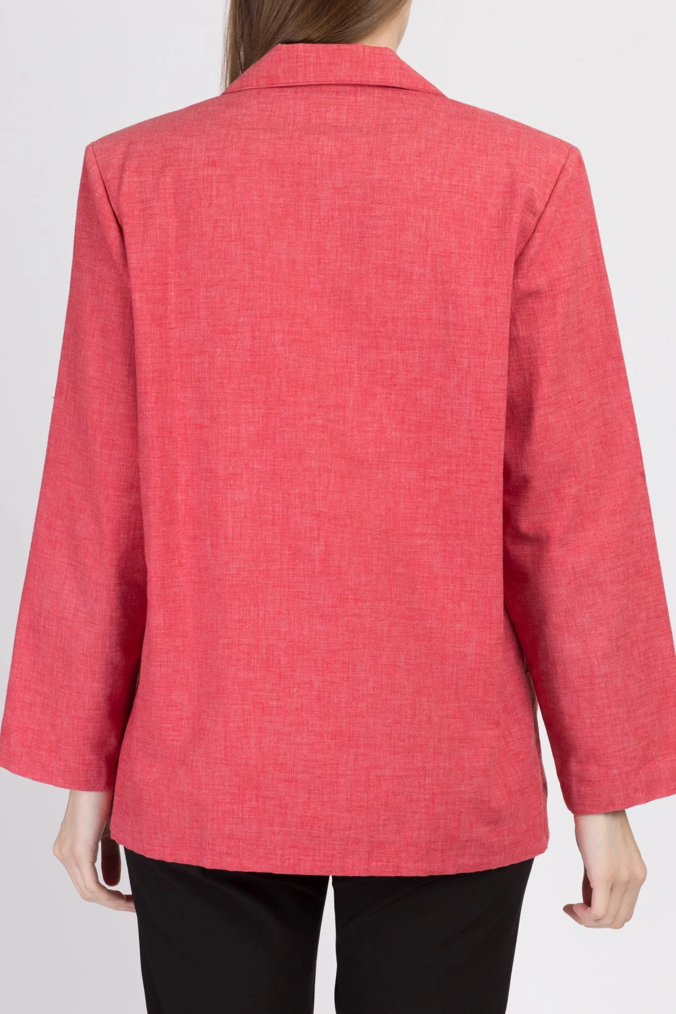 80s Pink Longline Blazer - Large