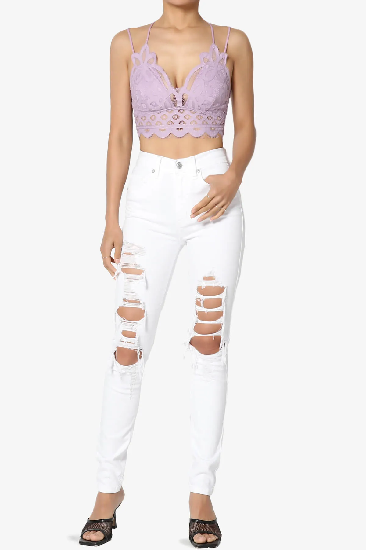 Adella Crochet Lace Bralette PLUS