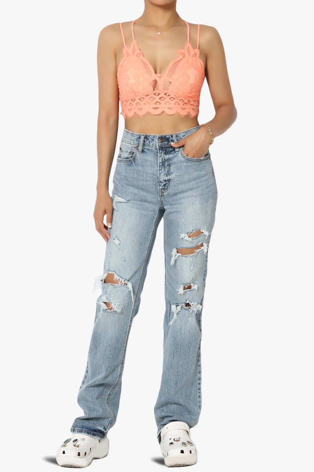 Adella Crochet Lace Bralette PLUS