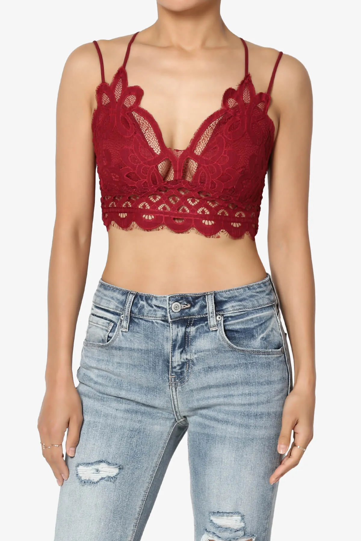 Adella Crochet Lace Bralette PLUS