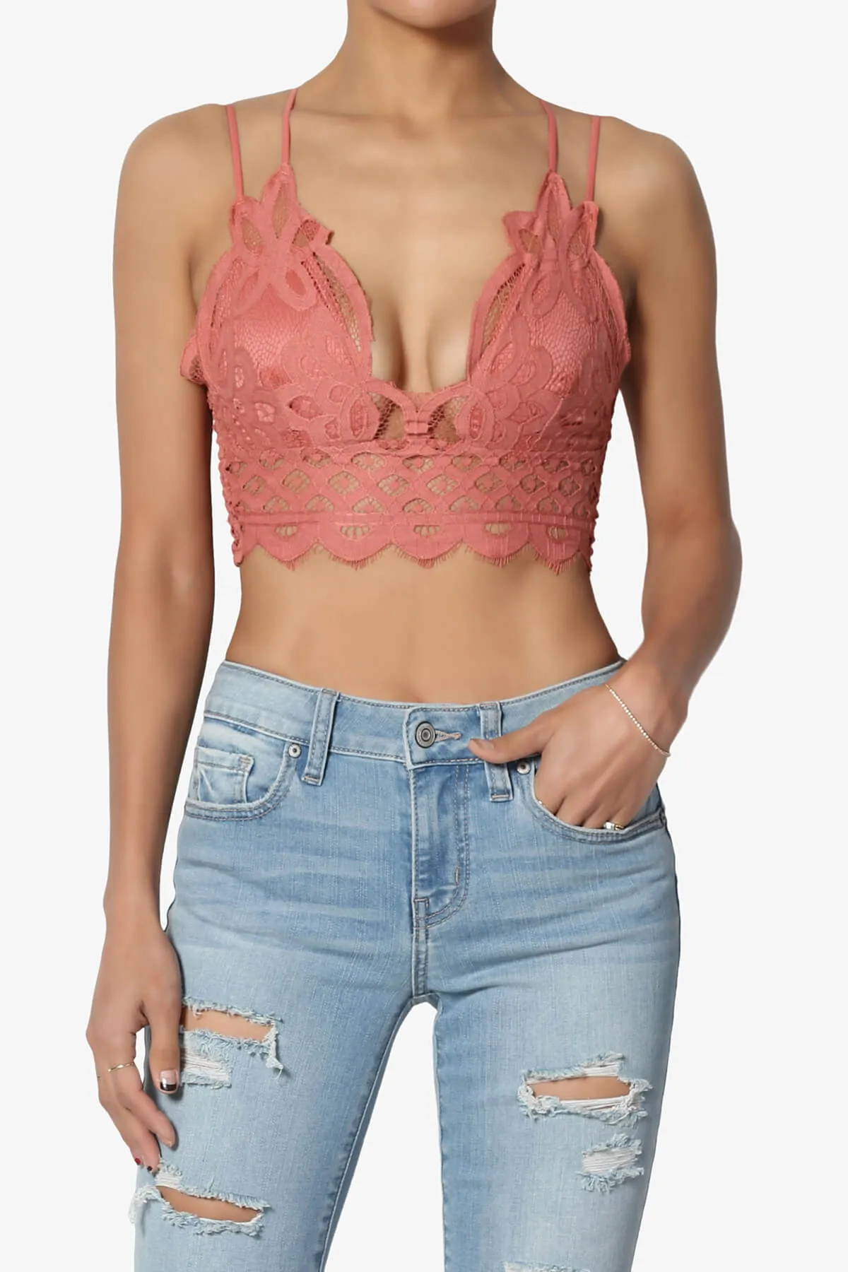 Adella Crochet Lace Bralette PLUS