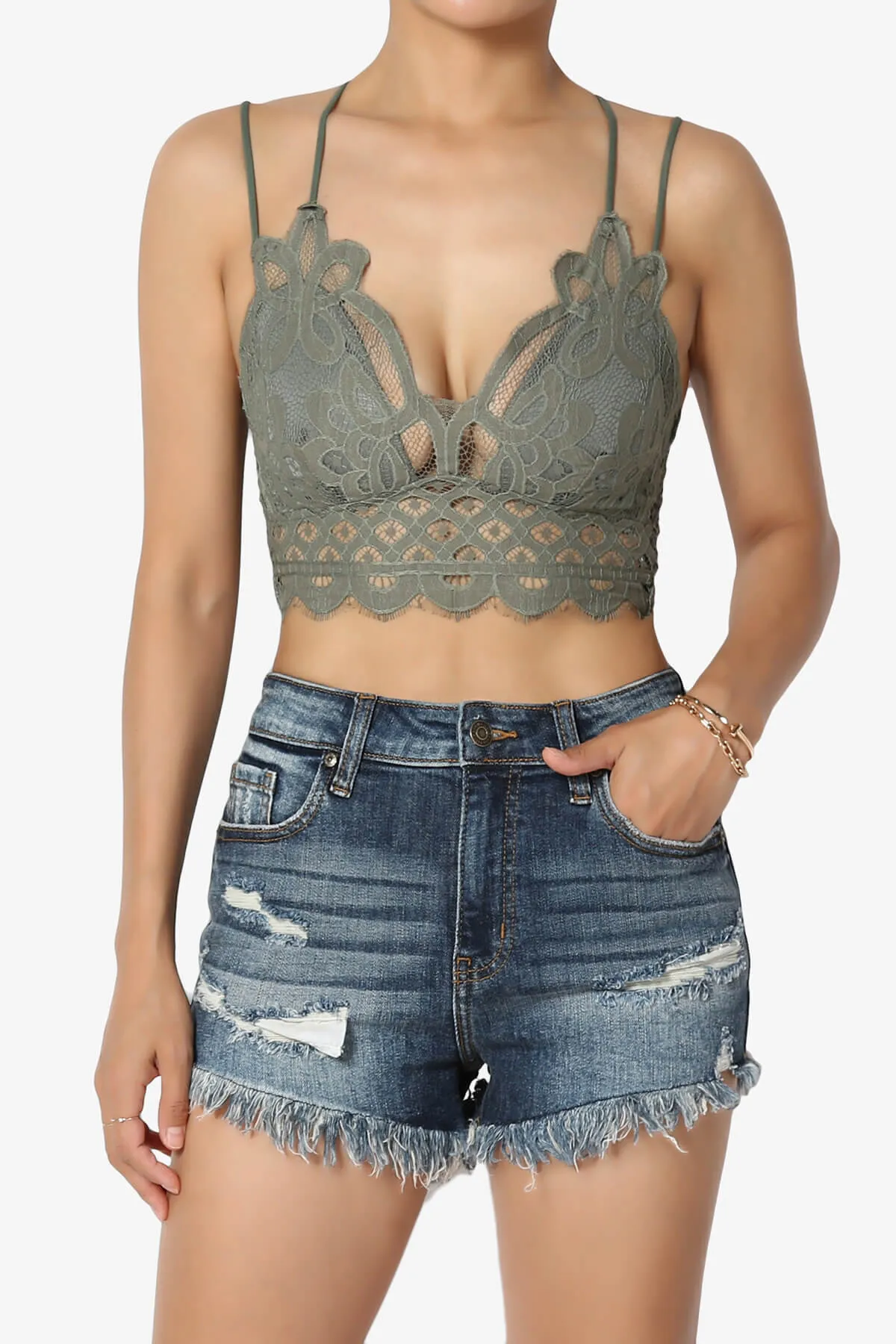 Adella Crochet Lace Bralette PLUS