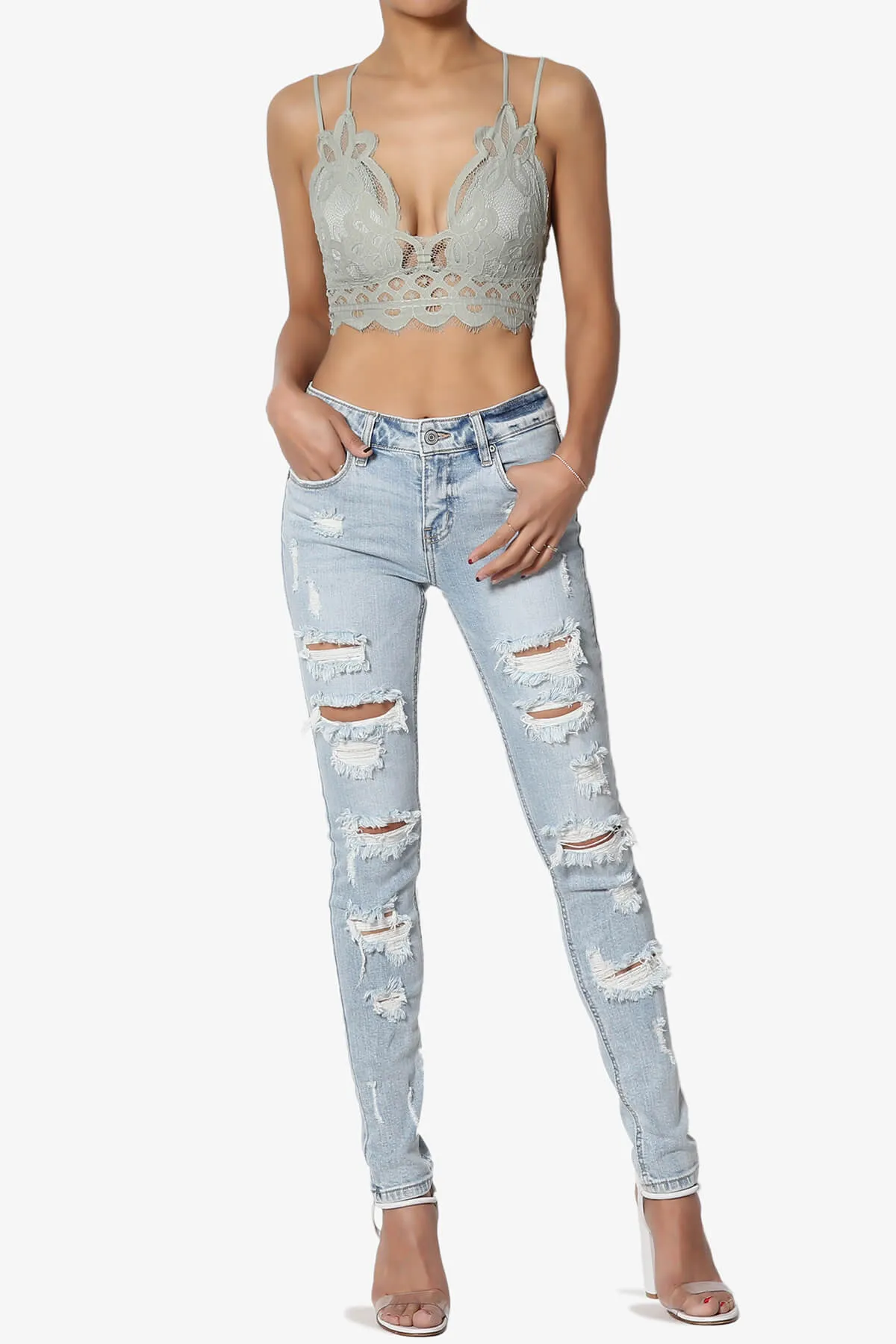 Adella Crochet Lace Bralette PLUS