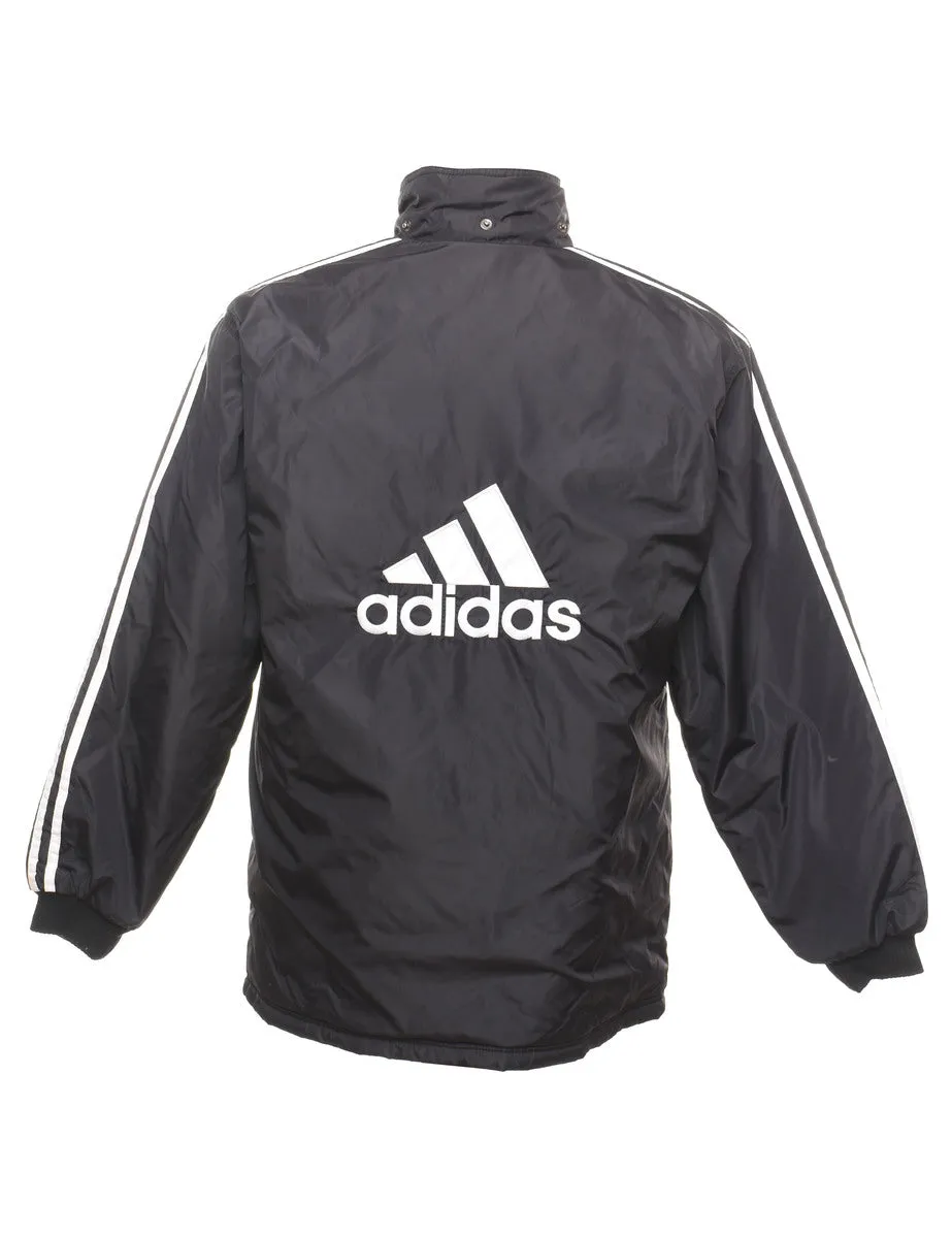 Adidas Black & White Nylon Jacket - L