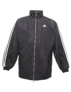 Adidas Black & White Nylon Jacket - L