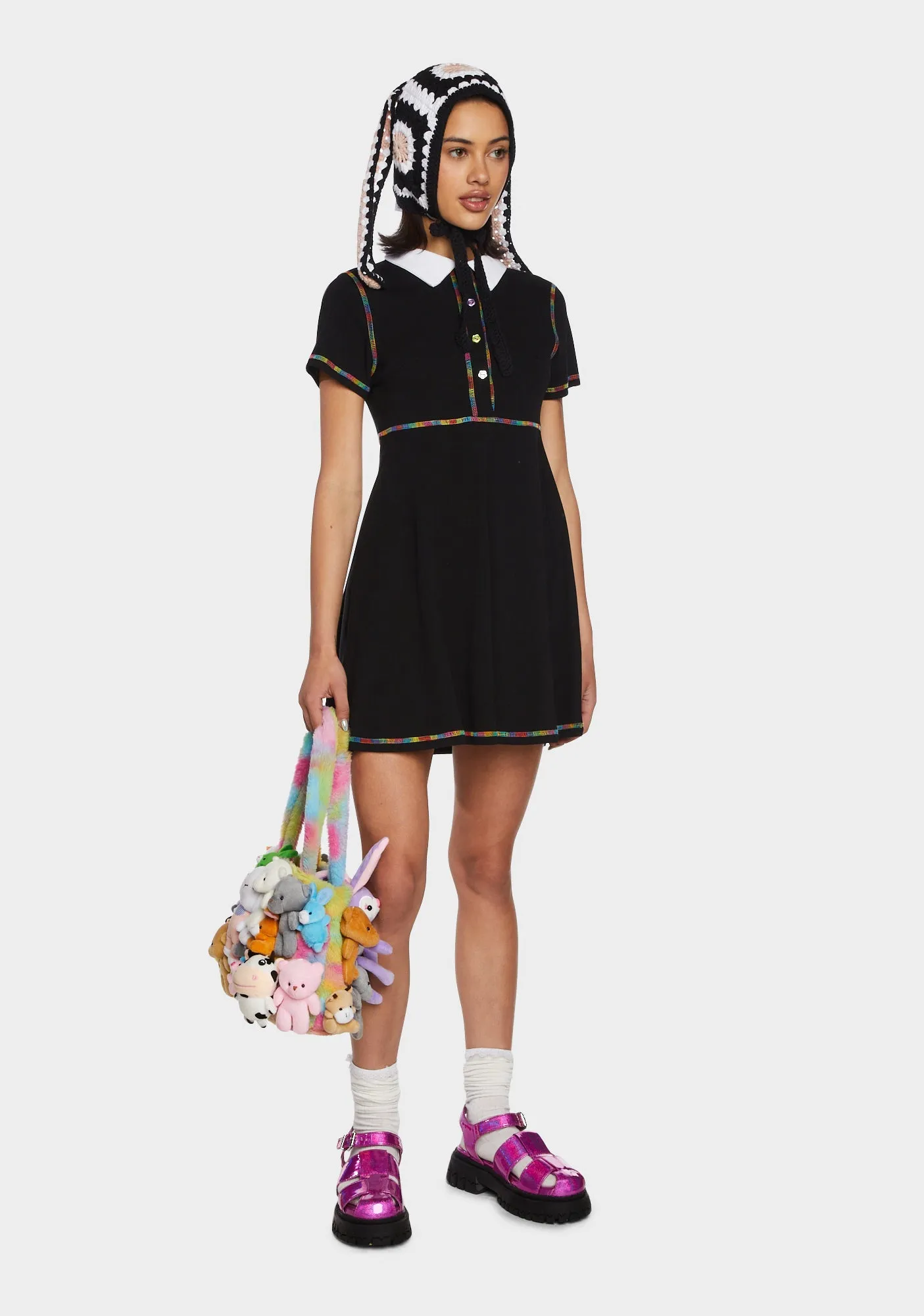 All Hail Me Babydoll Dress - Black