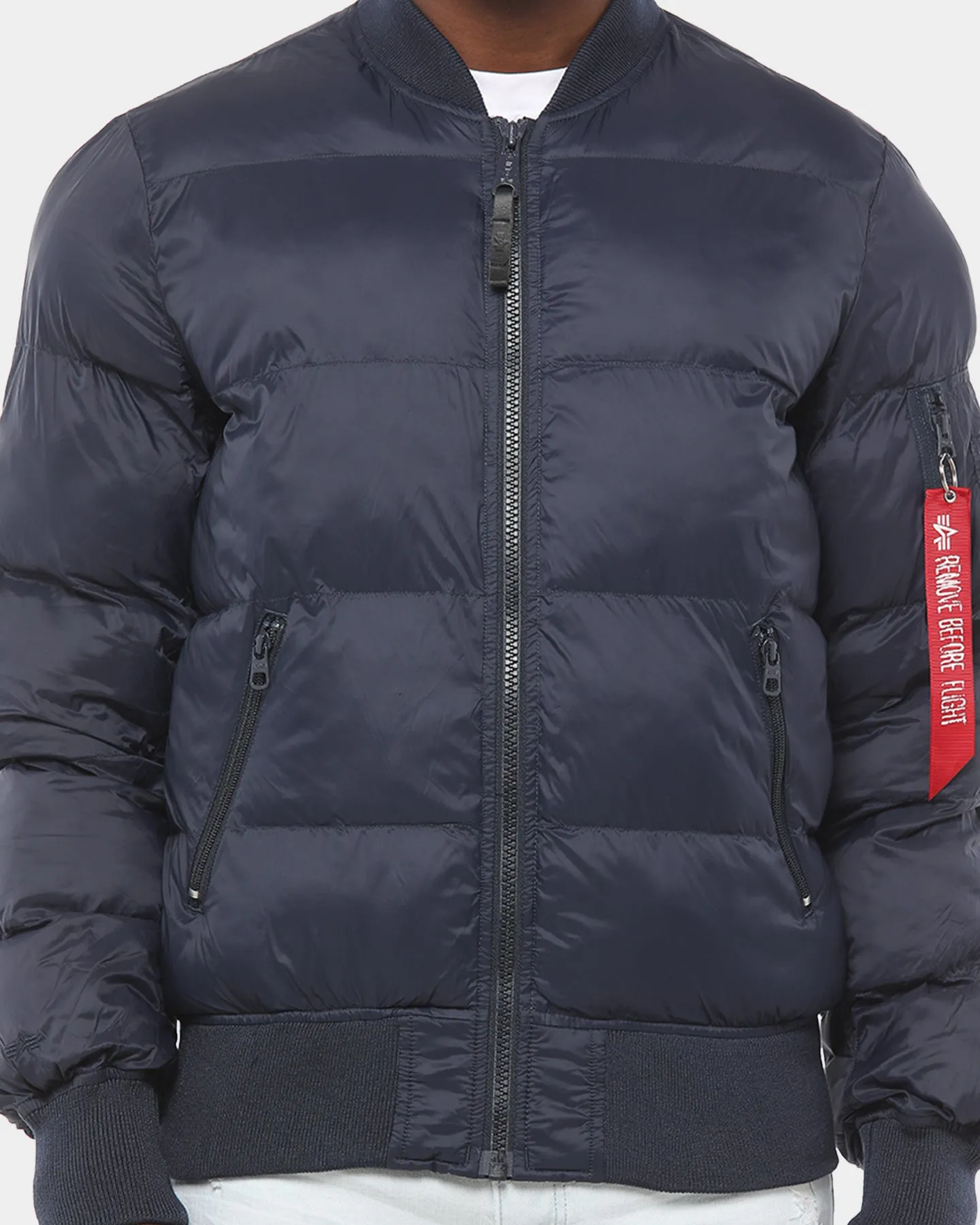 Alpha Industries MA-1 Echo Flight Puffer Jacket Blue