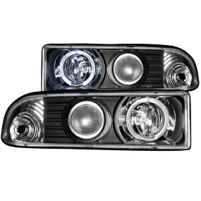 Anzo Projector Headlights Chevy S-10 / Blazer S-10 (98-05) [w/ LED Halo] Black or Chrome Housing