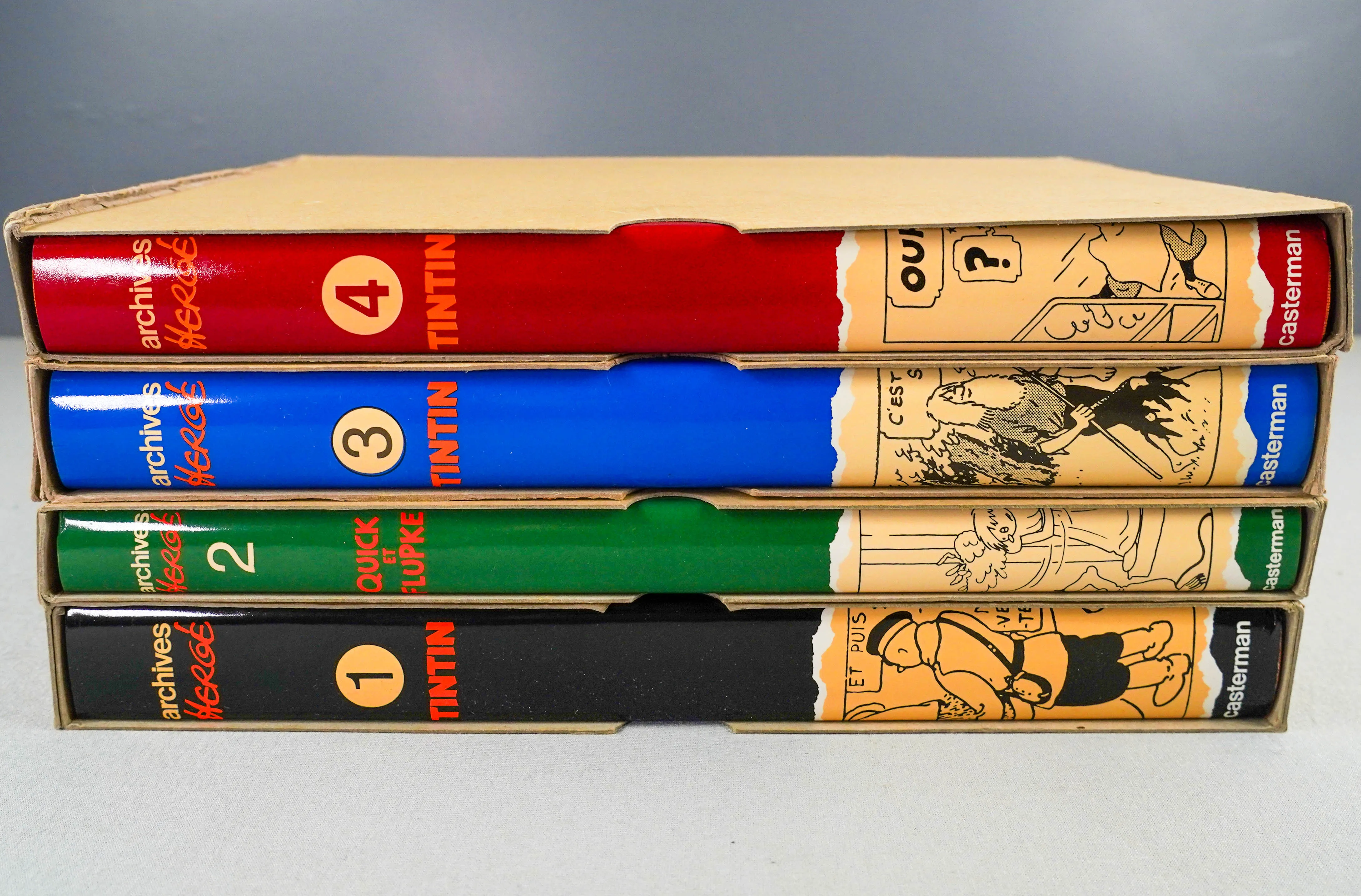 ARCHIVES HERGE Set x4: 1st Edition Tintin Books Totor Hardback Rare EO