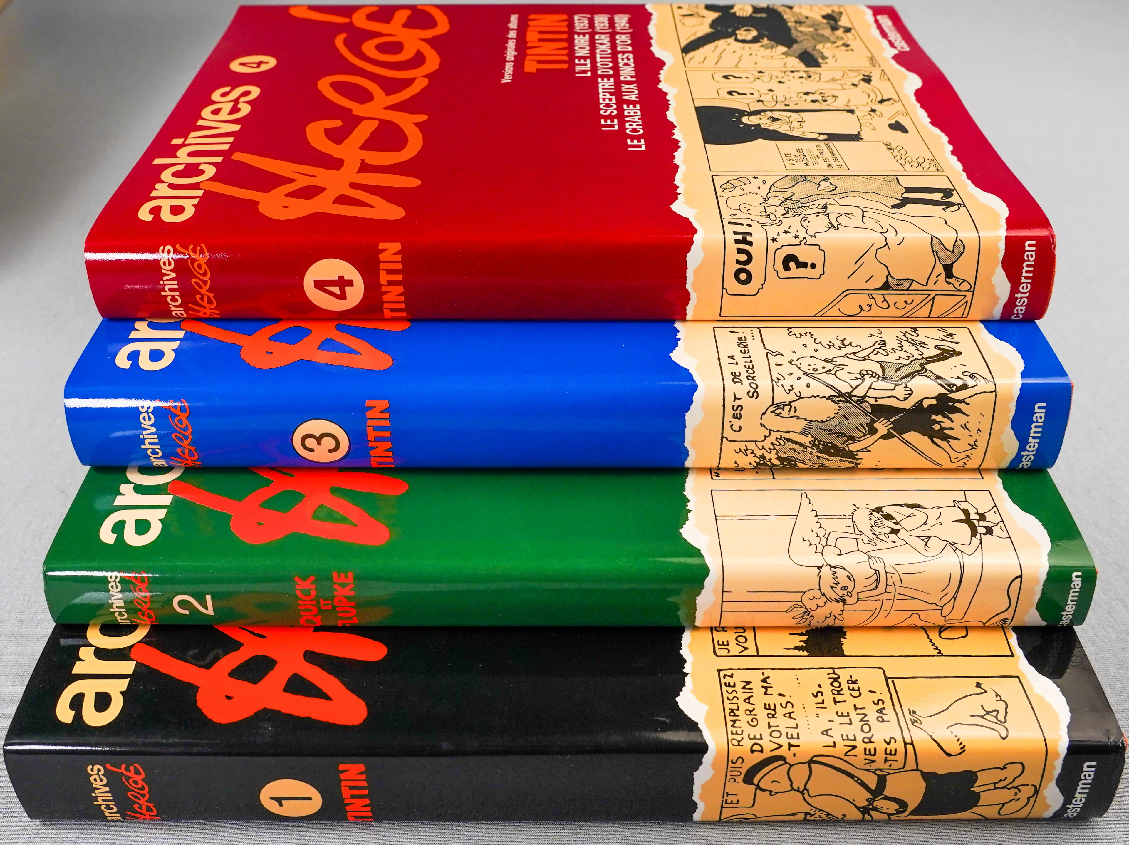 ARCHIVES HERGE Set x4: 1st Edition Tintin Books Totor Hardback Rare EO