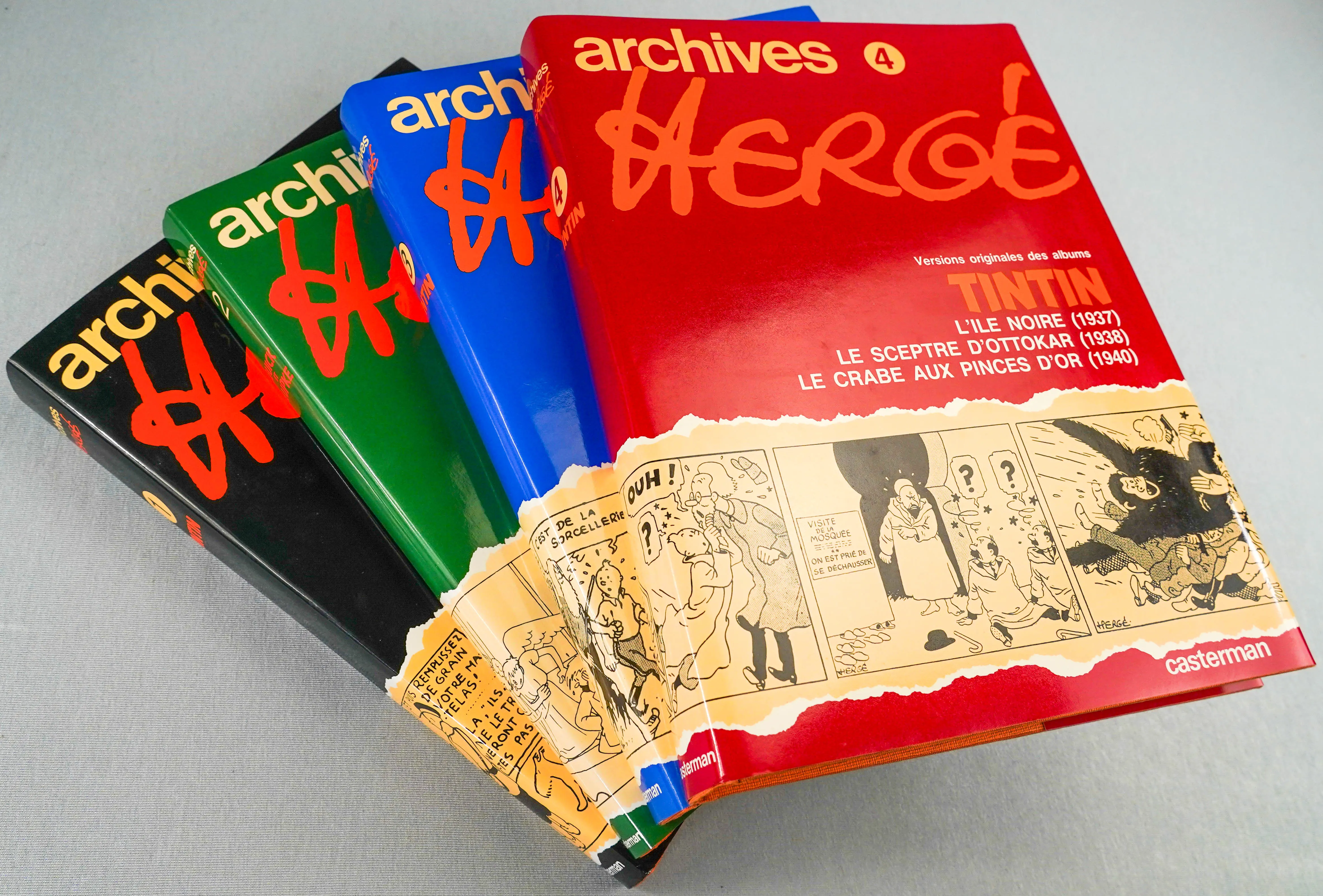 ARCHIVES HERGE Set x4: 1st Edition Tintin Books Totor Hardback Rare EO