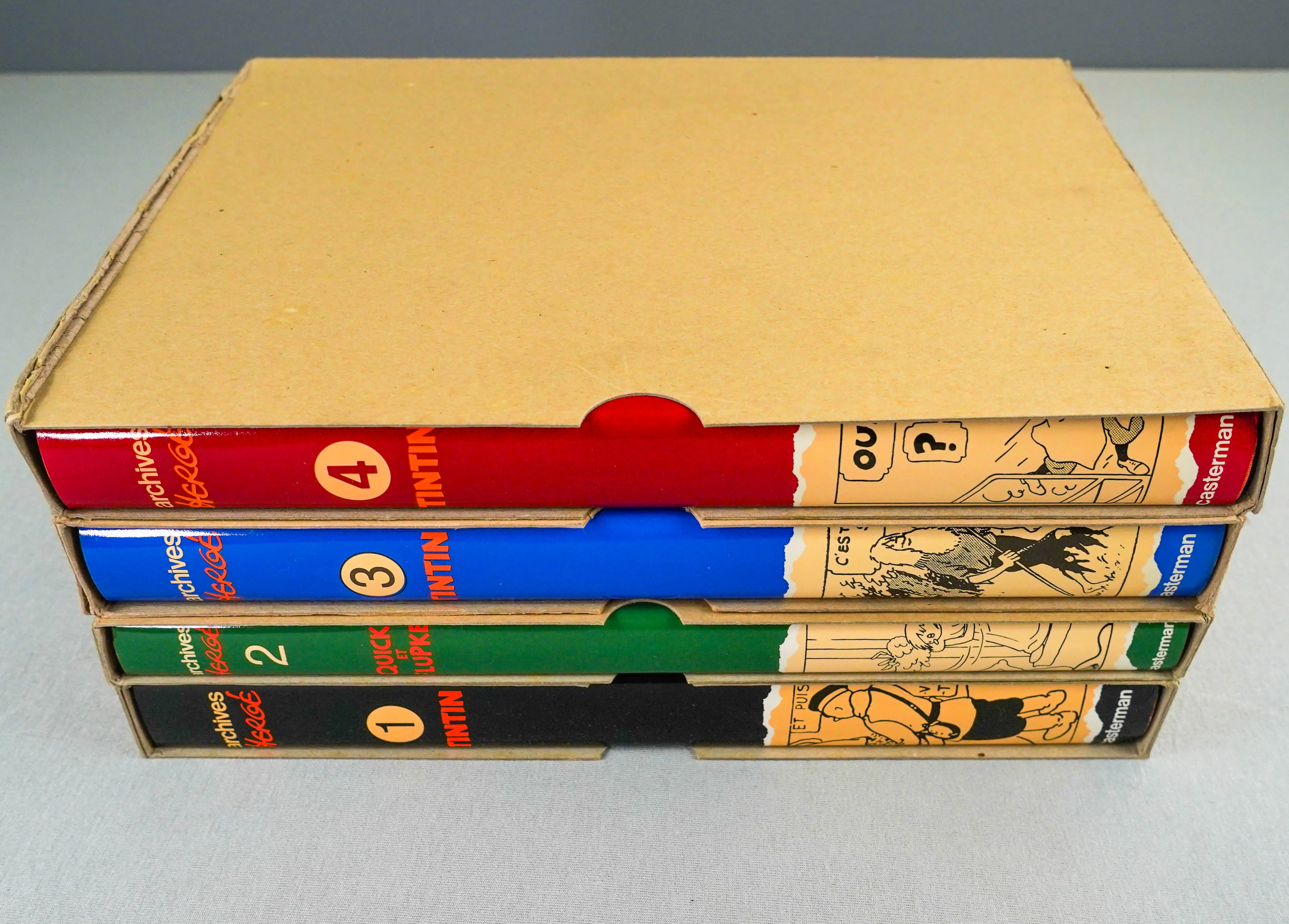 ARCHIVES HERGE Set x4: 1st Edition Tintin Books Totor Hardback Rare EO