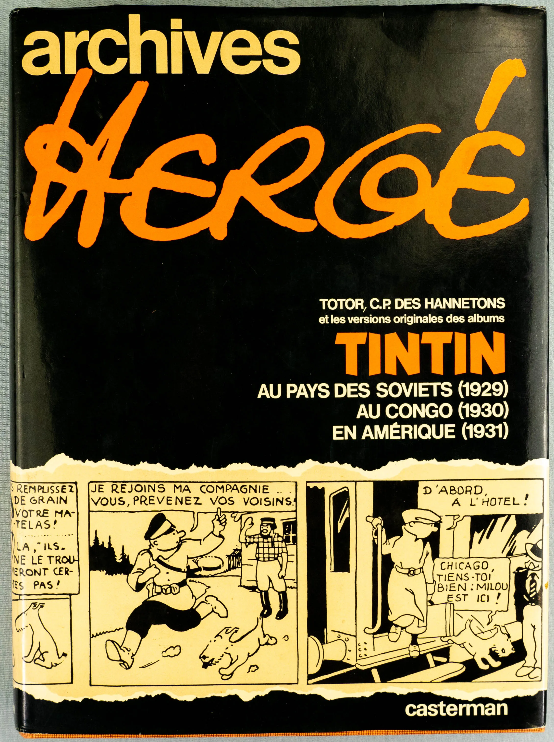 ARCHIVES HERGE VOLUME 1 1973 1st Edition x3 Tintin Books Totor Hardback Rare EO