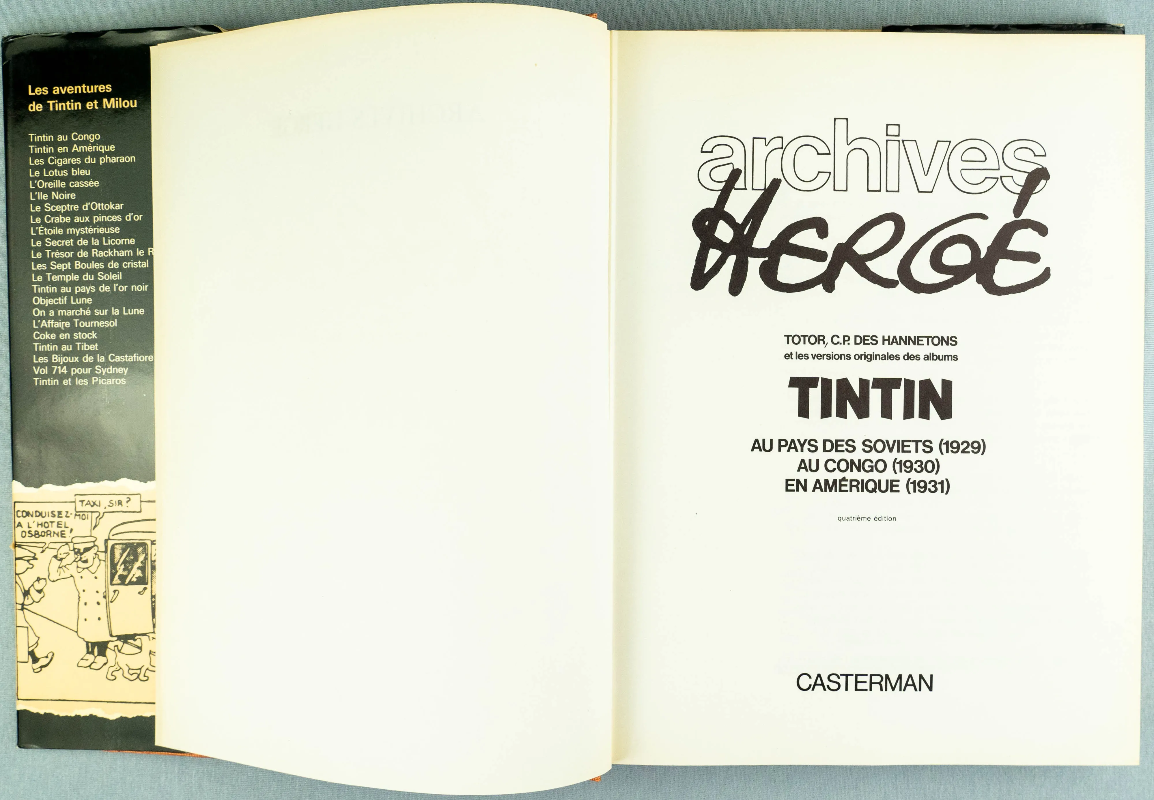 ARCHIVES HERGE VOLUME 1 1973 1st Edition x3 Tintin Books Totor Hardback Rare EO