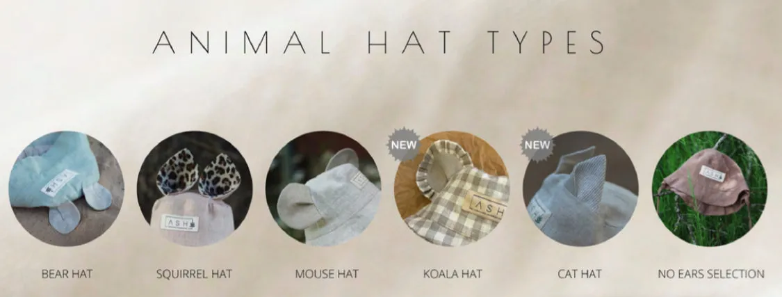 【オーダー会】[ASH generation] KOALA HAT (linen) 【2024年5月中旬以降順次発送】