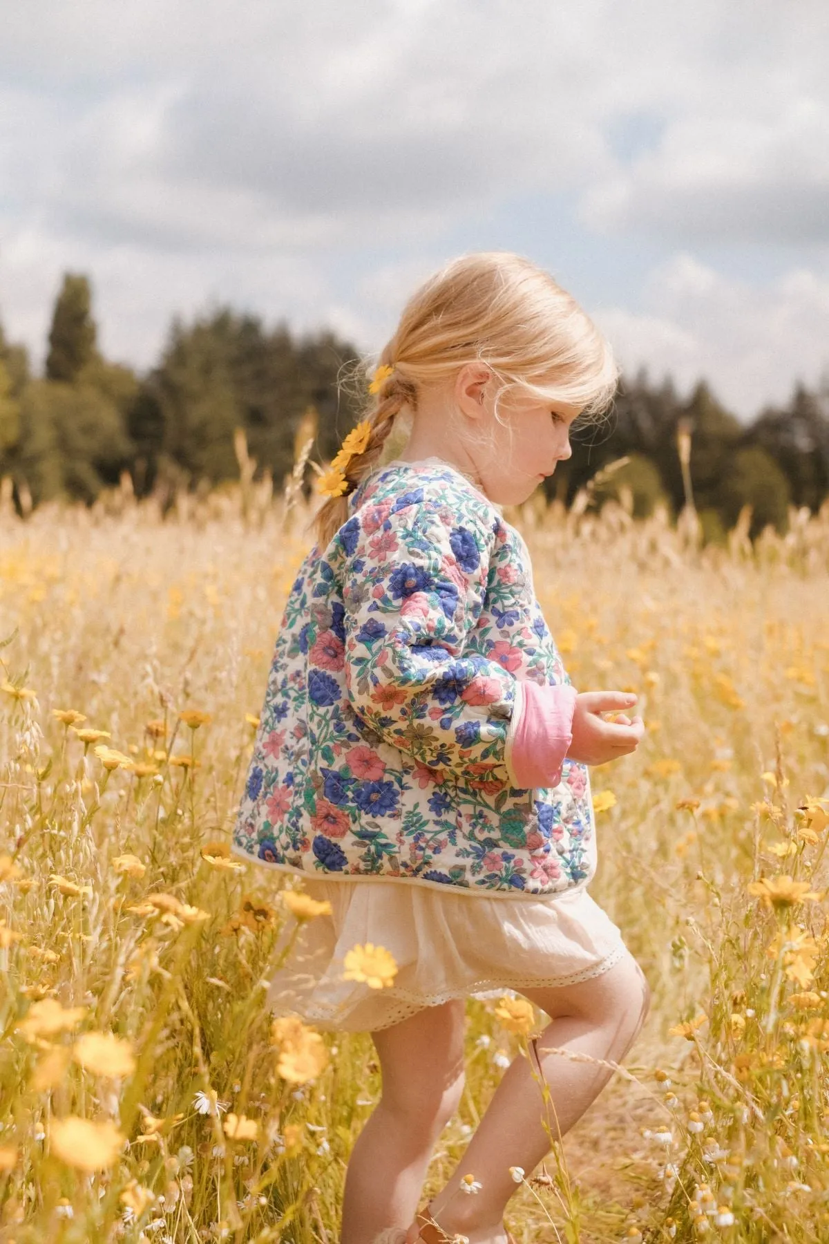 Astrid Jacket in Blue Summer Meadow