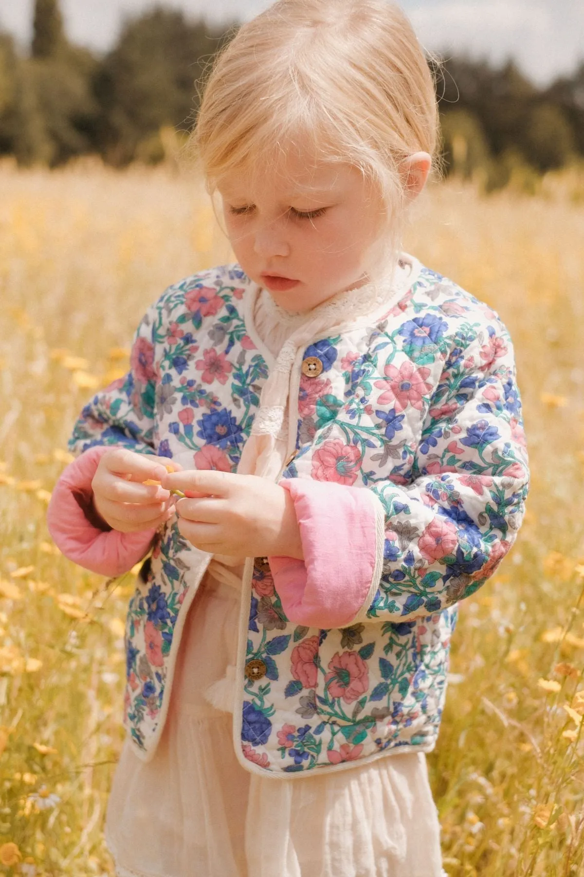 Astrid Jacket in Blue Summer Meadow