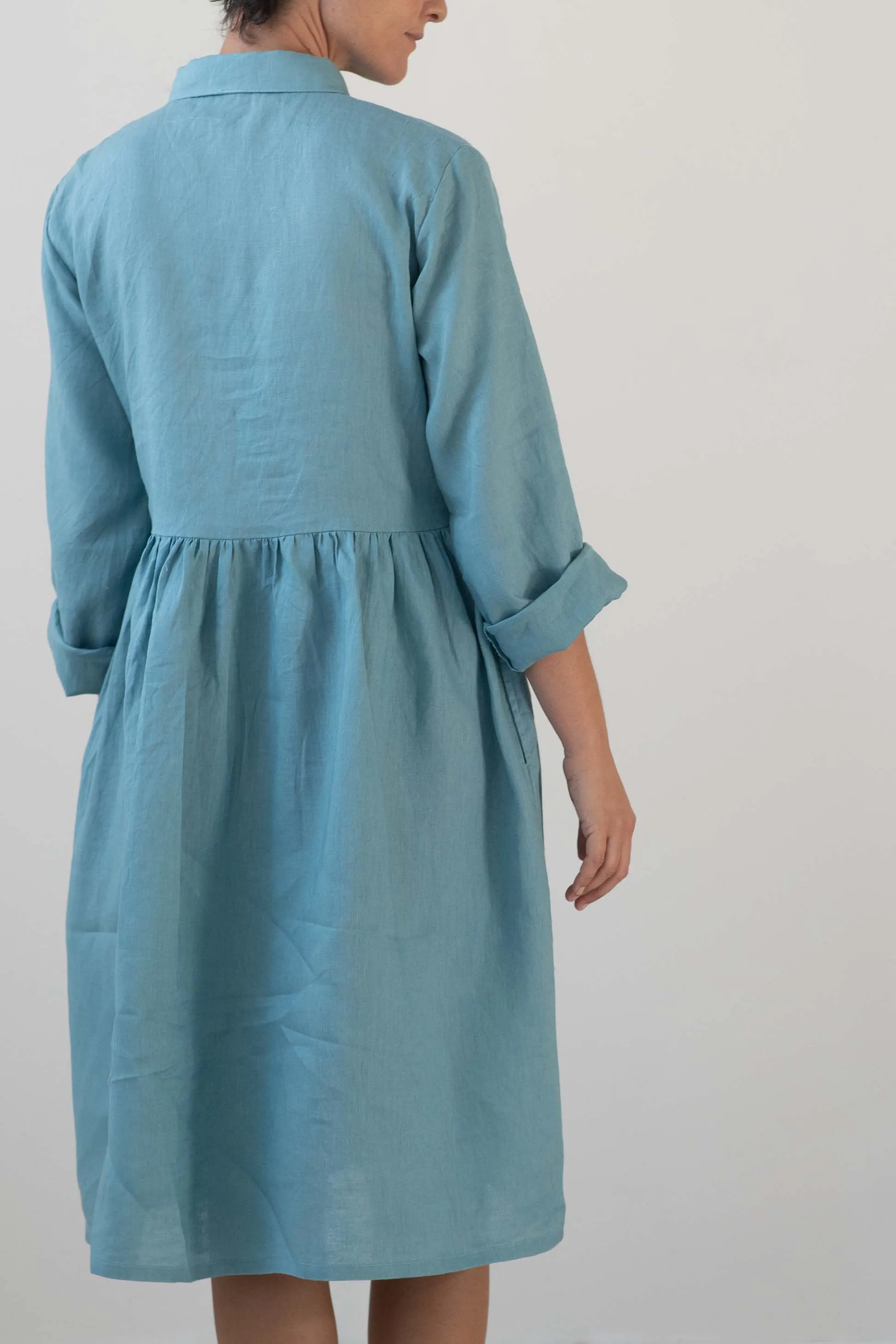 Becky dress Marine *Linen