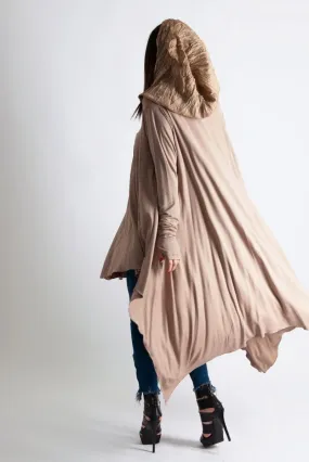 Beige Long Jersey Tunic ANIE