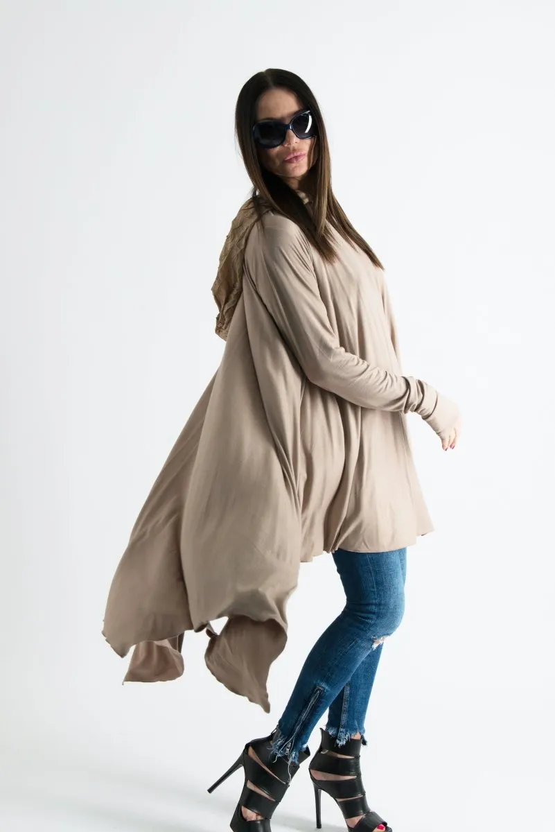 Beige Long Jersey Tunic ANIE