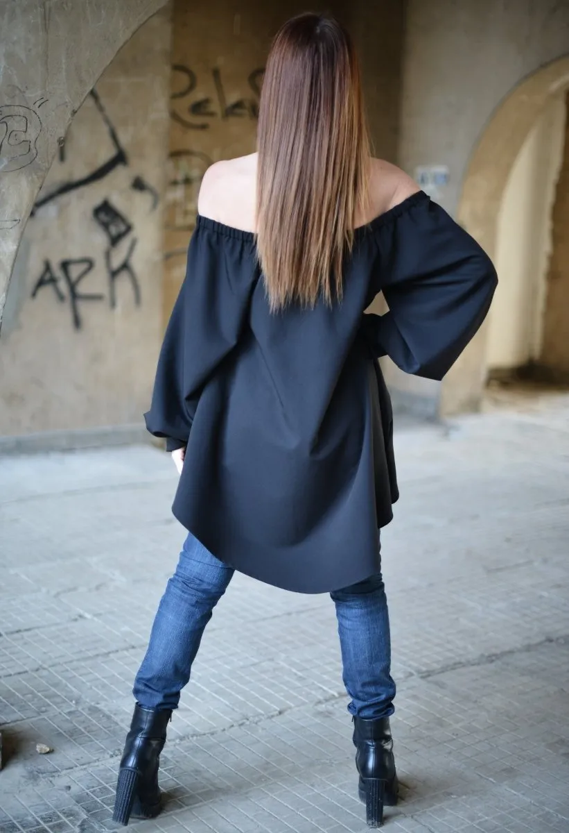 Black off shoulder Tunic Felicia