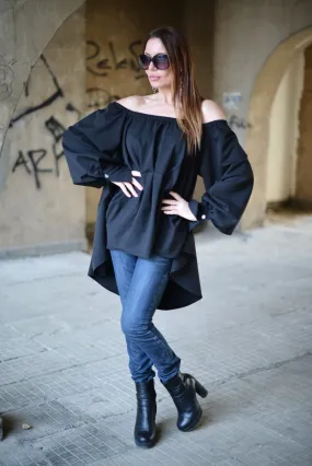 Black off shoulder Tunic Felicia