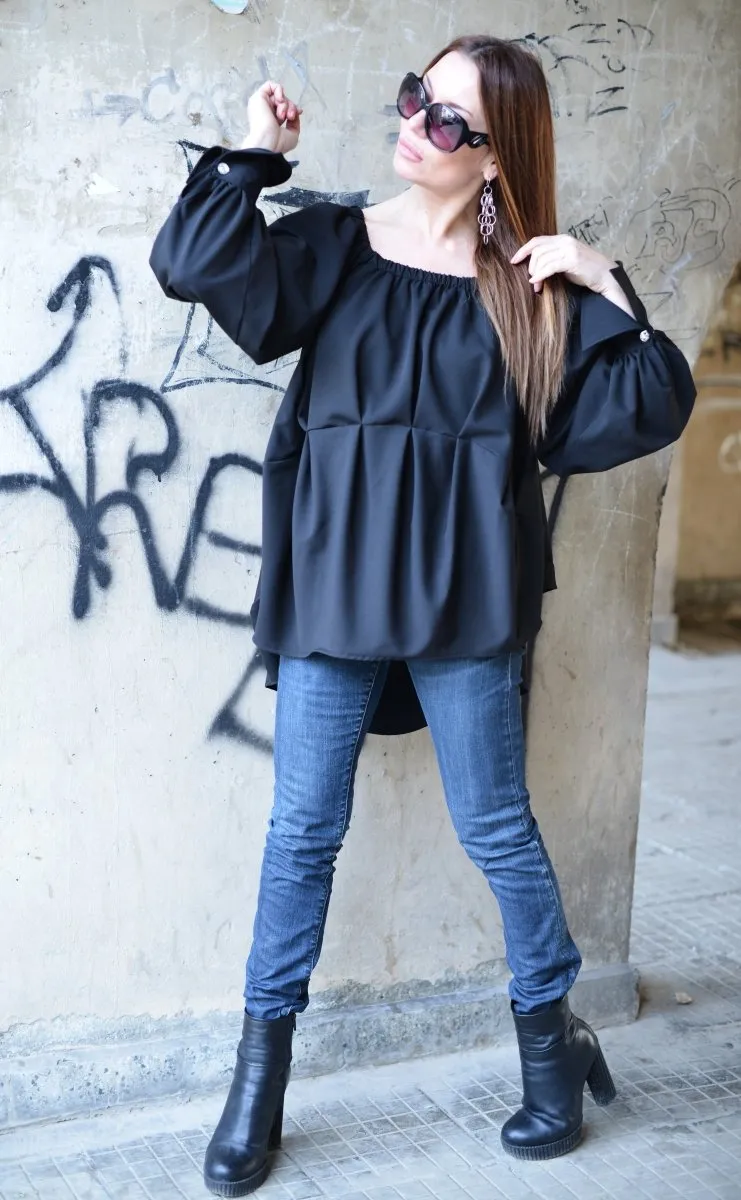 Black off shoulder Tunic Felicia