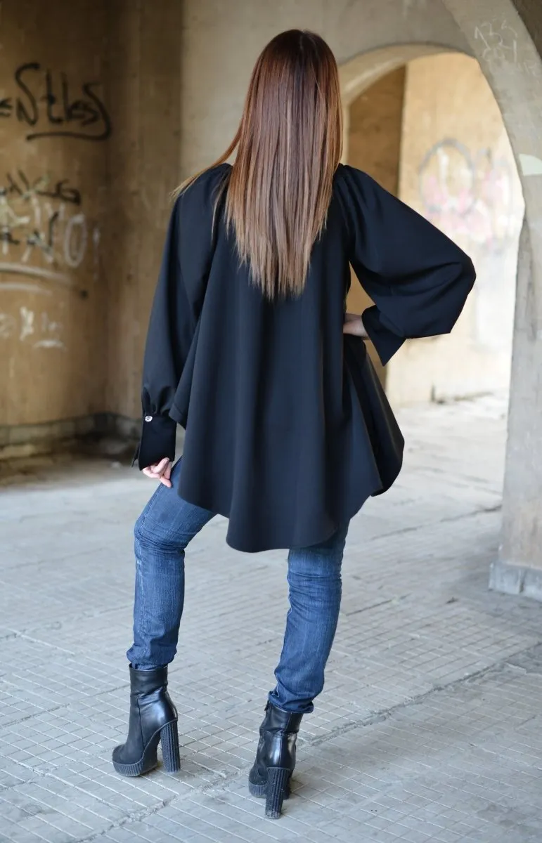 Black off shoulder Tunic Felicia