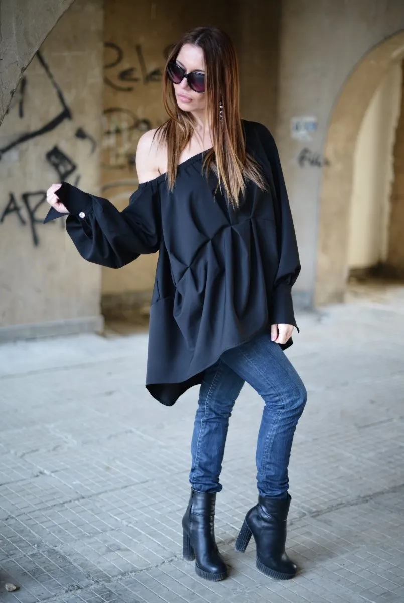 Black off shoulder Tunic Felicia