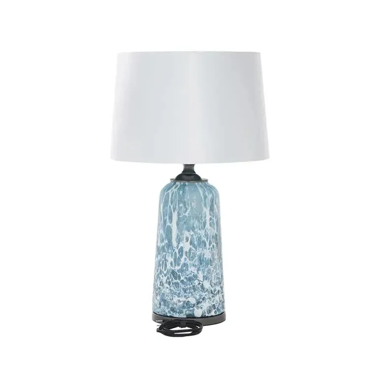 Blue Glass Bohemian Table Lamp