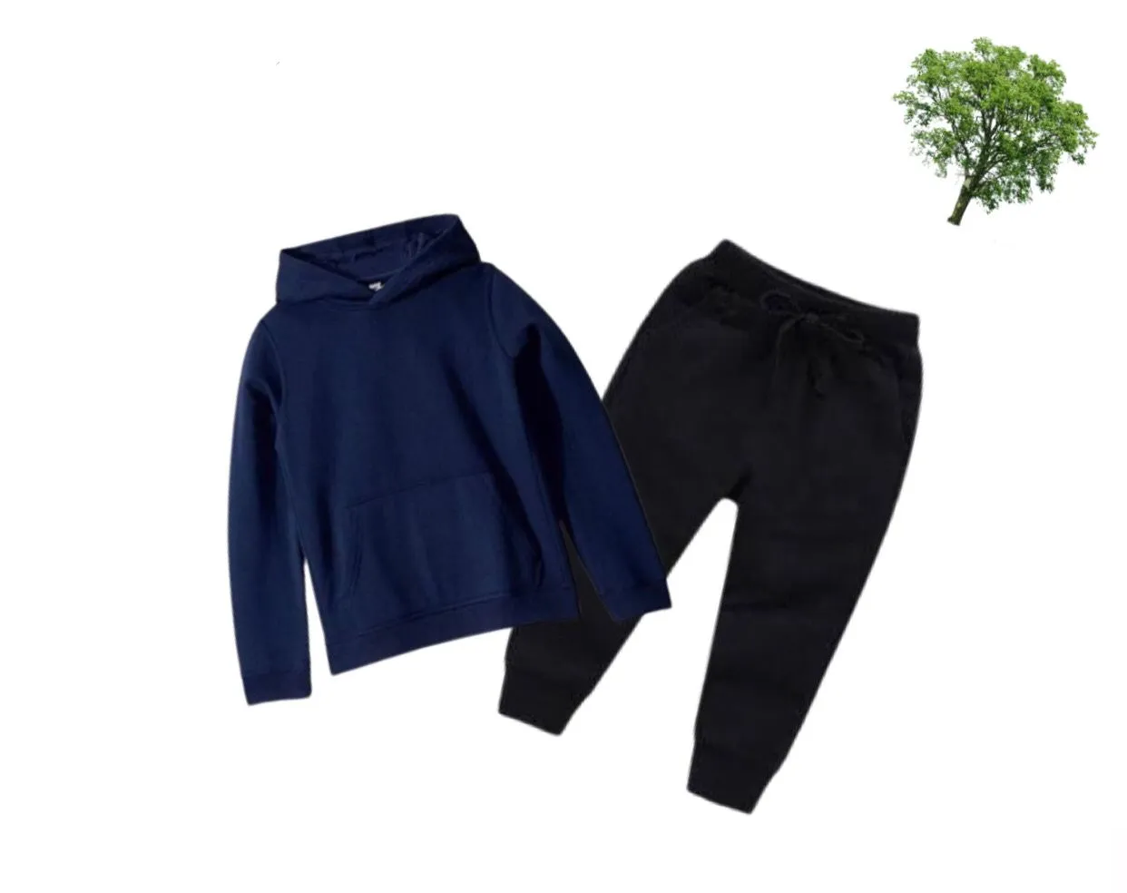 Blue Kids Hoodie Set