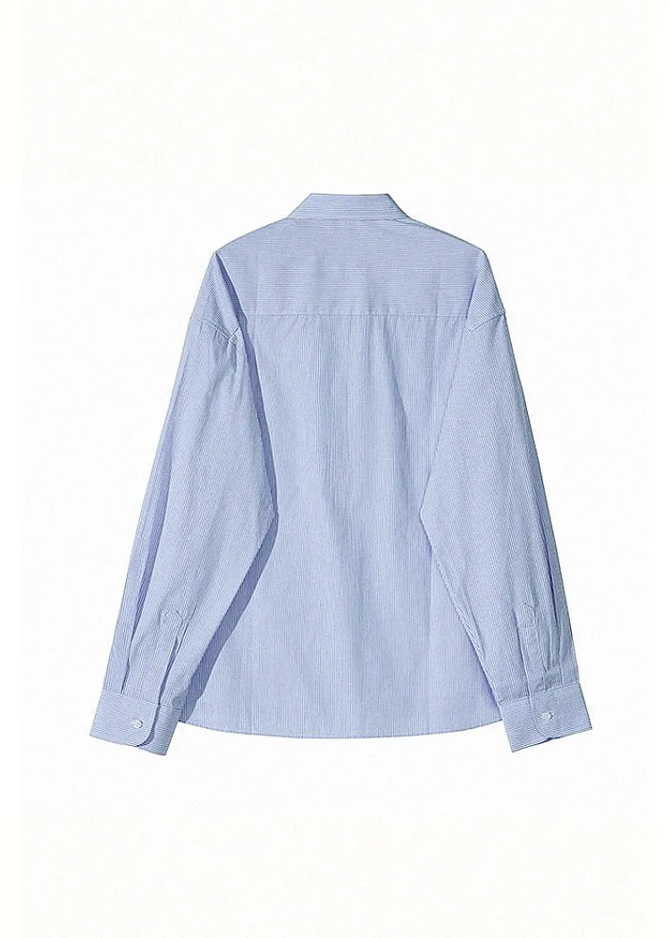 blue stripe pure Cotton shirt