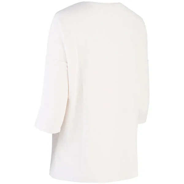 Boatneck Tunic Tee in Off White