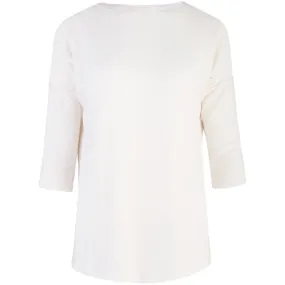 Boatneck Tunic Tee in Off White