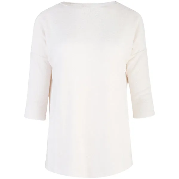 Boatneck Tunic Tee in Off White