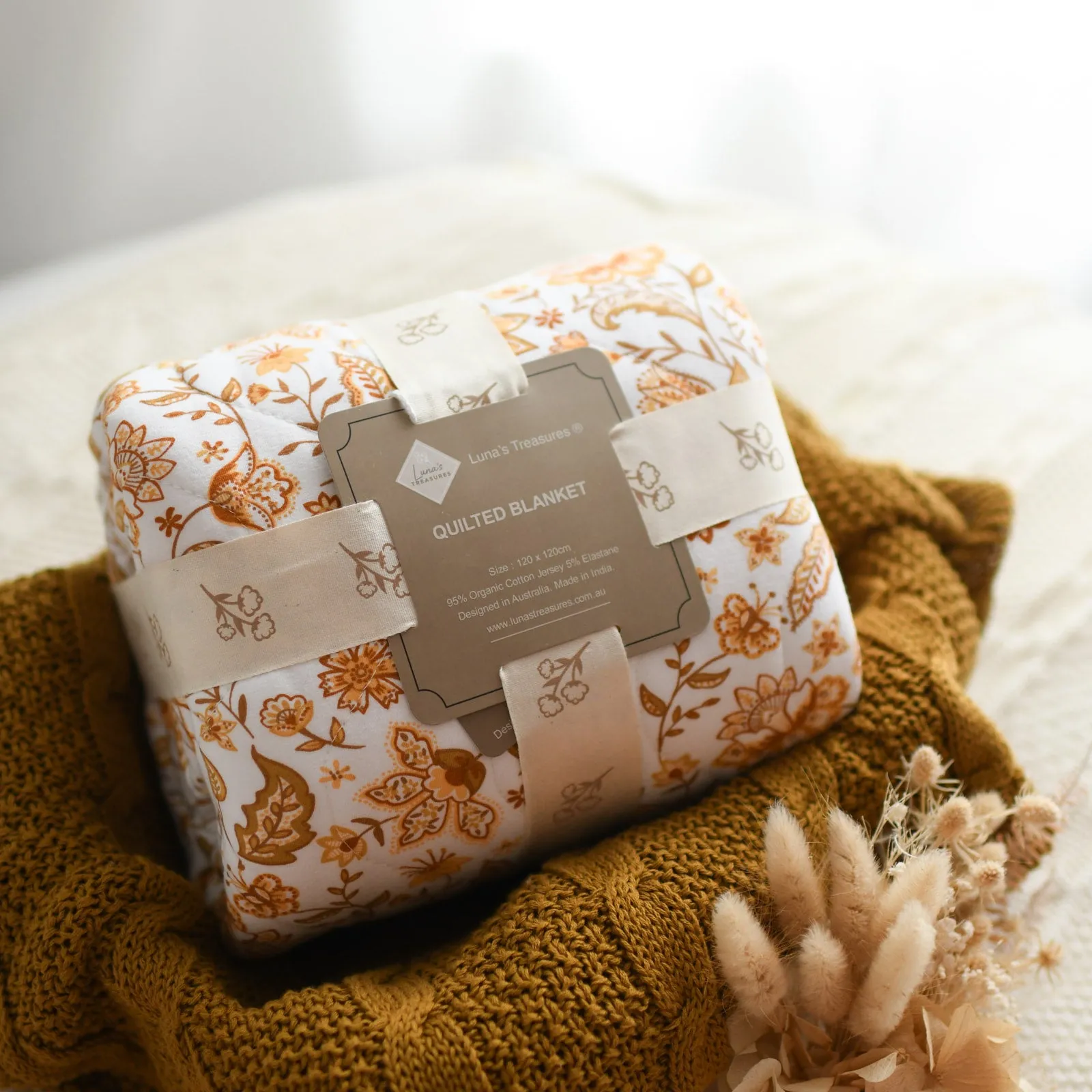 BOHEME Organic Cotton Quilted Blanket