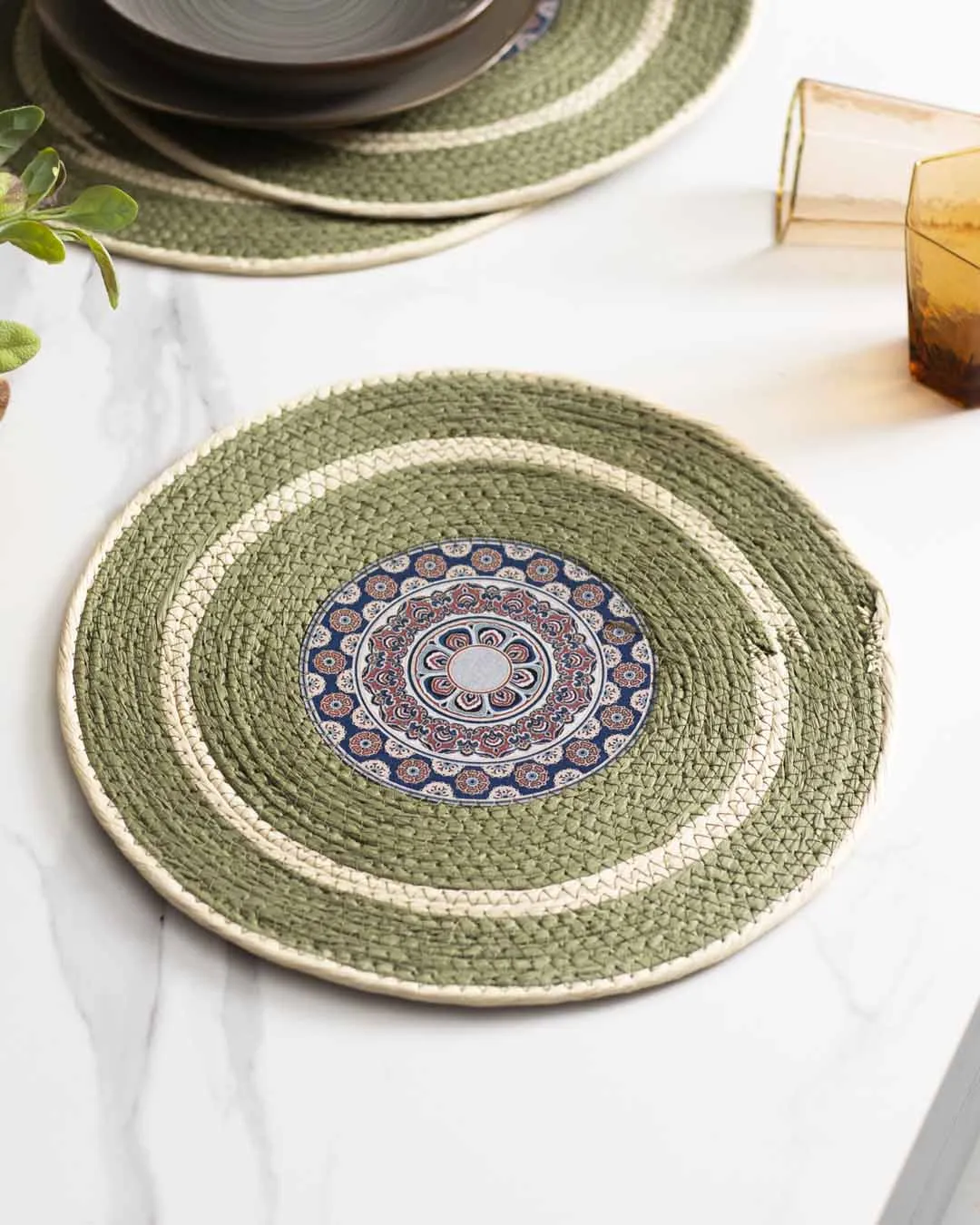 Bohemian Mandala Placemat - Green