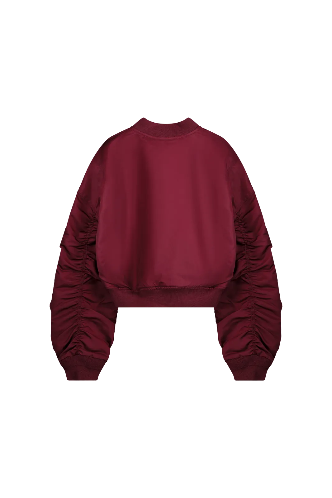 BOXY BOMBER JACKET - Burgundy