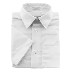 Boys' White Dress Shirt- Baby to Youth Sizes Short Sleeve 2186