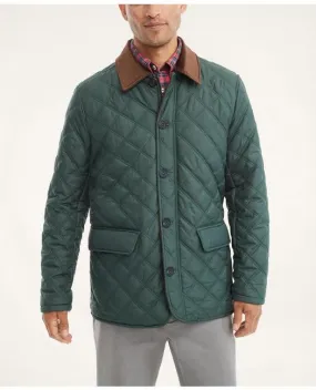 Brooks Brothers Men's Big & Tall Diamond Quilted Jacket Green